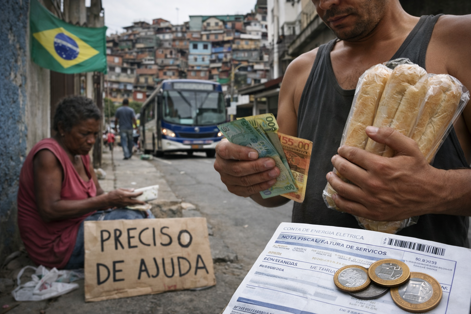 Salário mínimo no Brasil não garante vida digna e expõe contradição de um país rico