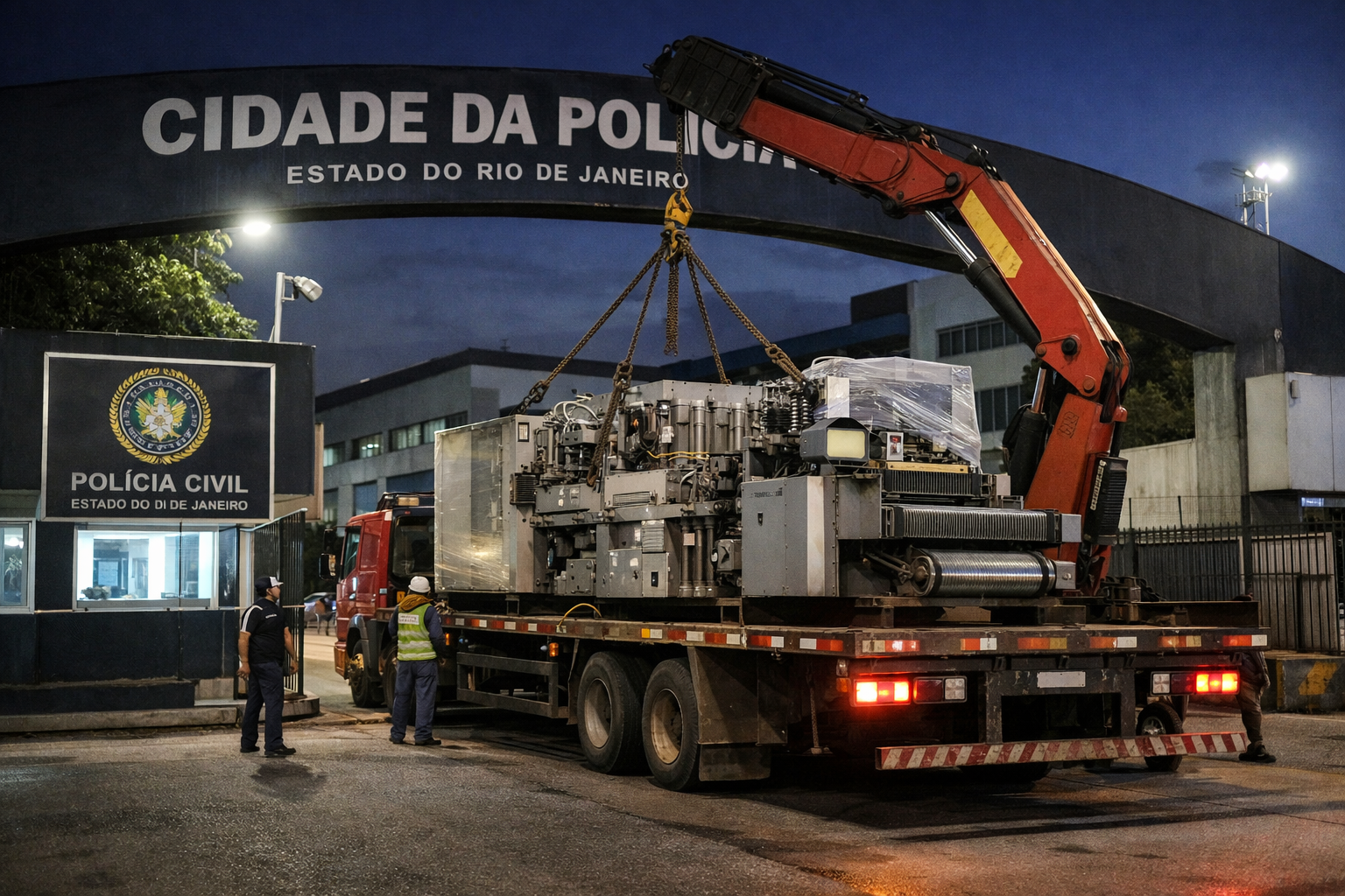 Desaparecimento de máquina de 5 toneladas na Cidade da Polícia completa 3 anos sem solução