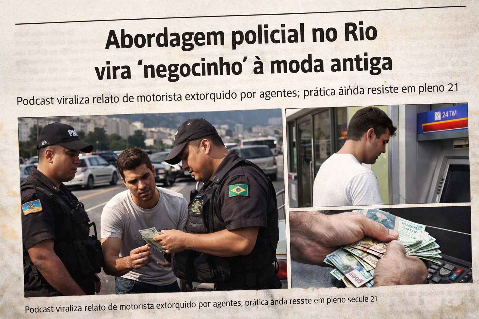 Quando a farda vira balcão