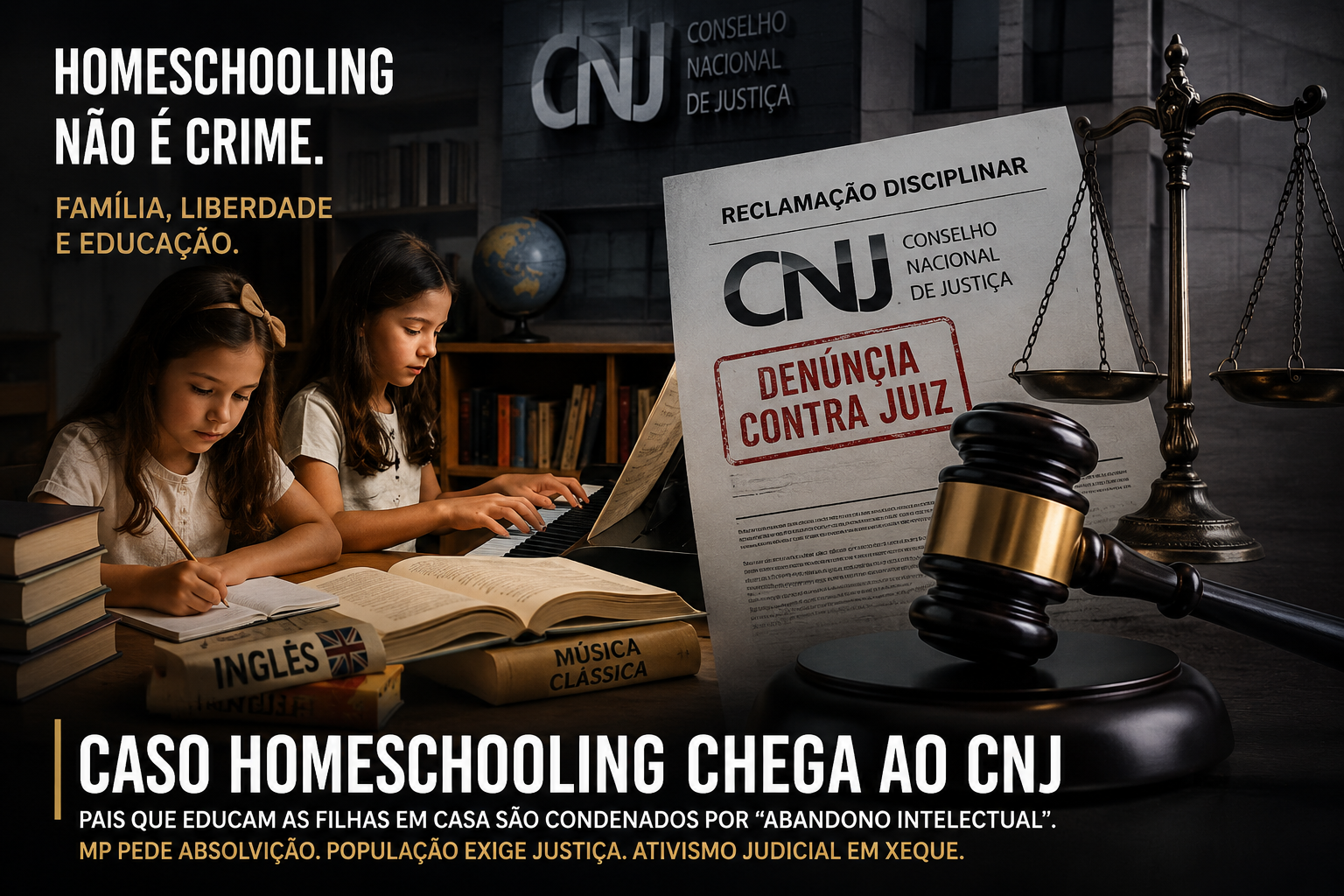 Judiciário sob pressão: denúncia ao CNJ reacende debate sobre homeschooling, ativismo judicial e limites da magistratura