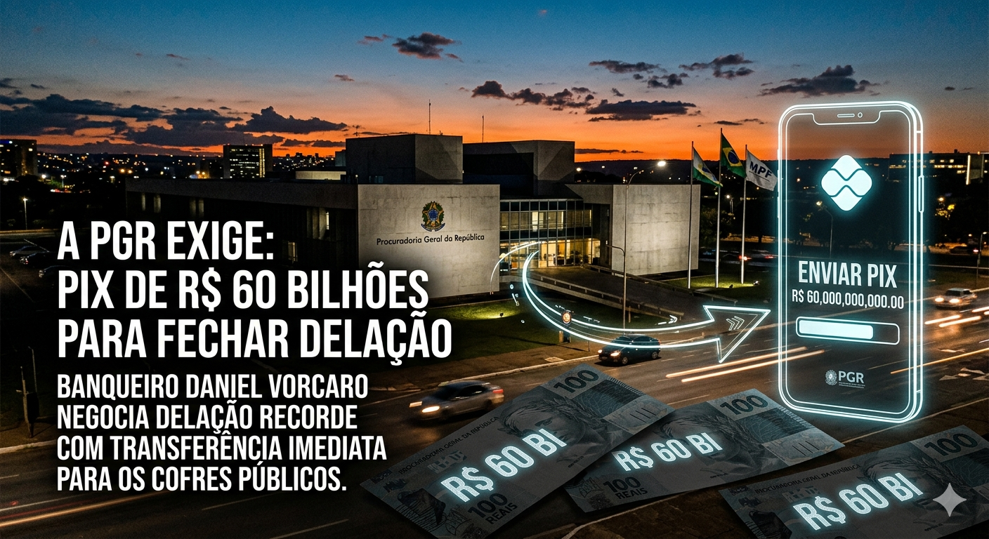 PGR exige "Pix" recorde de R$ 60 bilhões de Daniel Vorcaro para fechar delação premiada