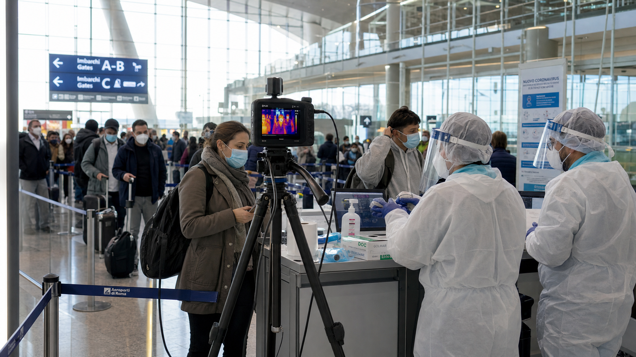 Itália Reforça Medidas de Vigilância Sanitária em Aeroportos Face ao Surto de Ébola na África
