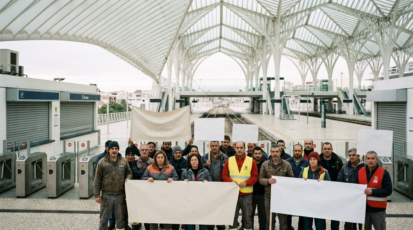 Greve Geral em Portugal Paralisa Transportes, Escolas e Aviação em Protesto Contra Reforma Laboral