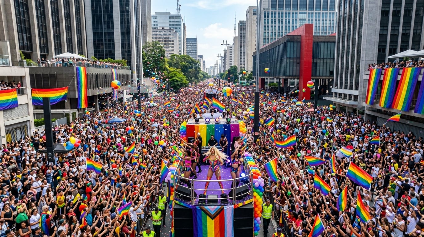 30.ª Parada LGBT+ de São Paulo Reúne Pabllo Vittar e Mais de 130 Artistas na Avenida Paulista