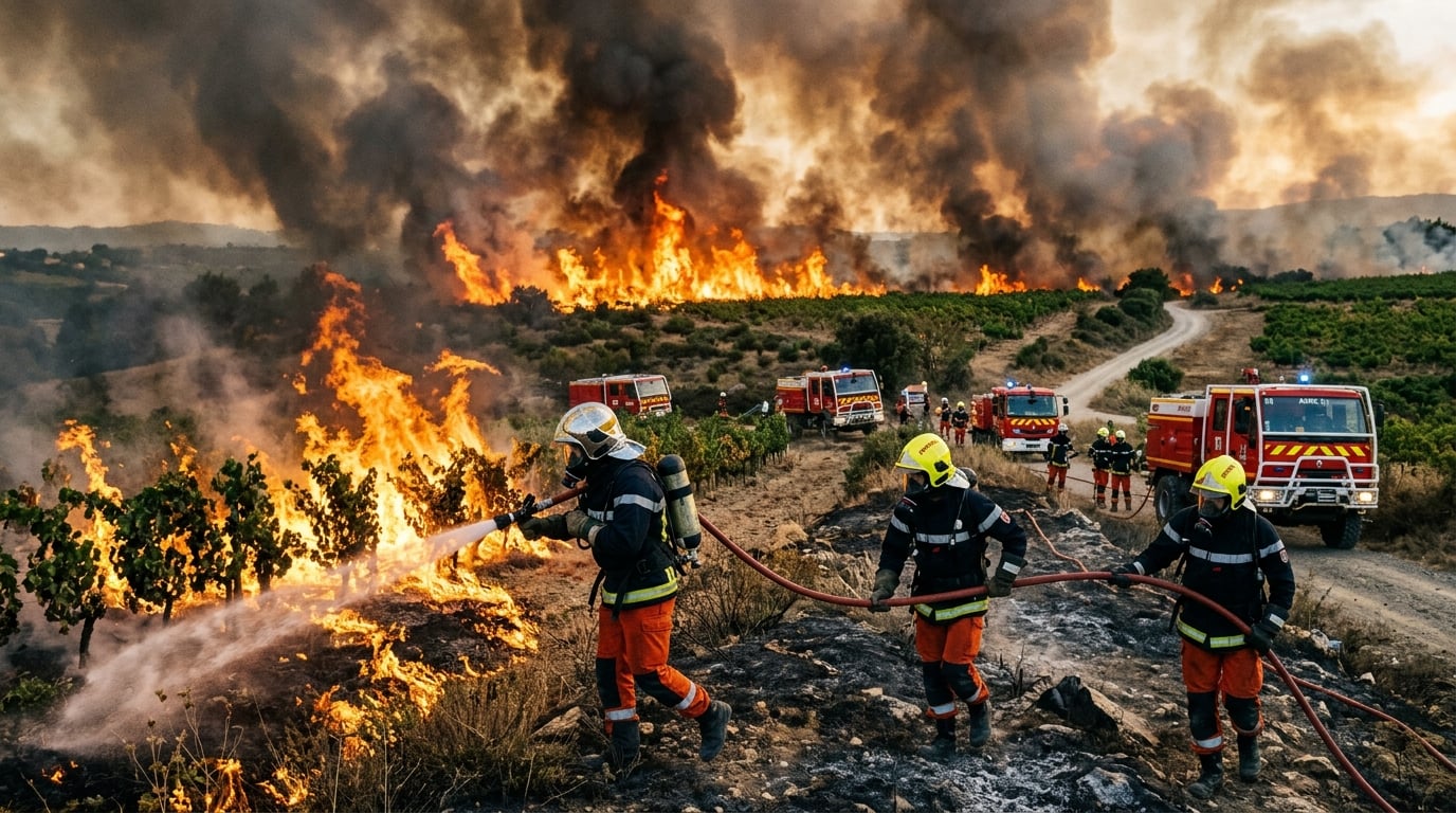 Incêndio no Aude devasta 950 hectares no sul de França com 150 bombeiros no terreno