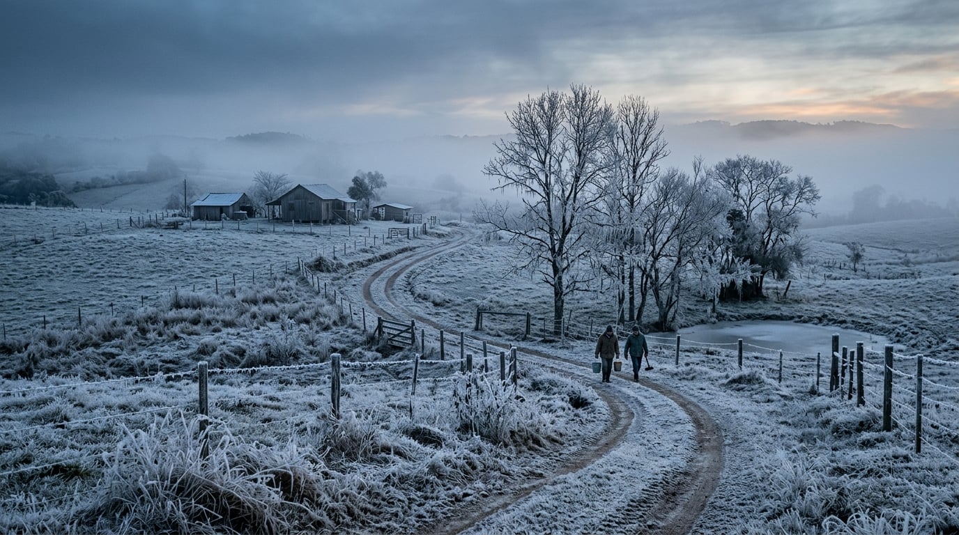 Massa de ar polar provoca queda abrupta de temperaturas no sul do Brasil com alertas de geada