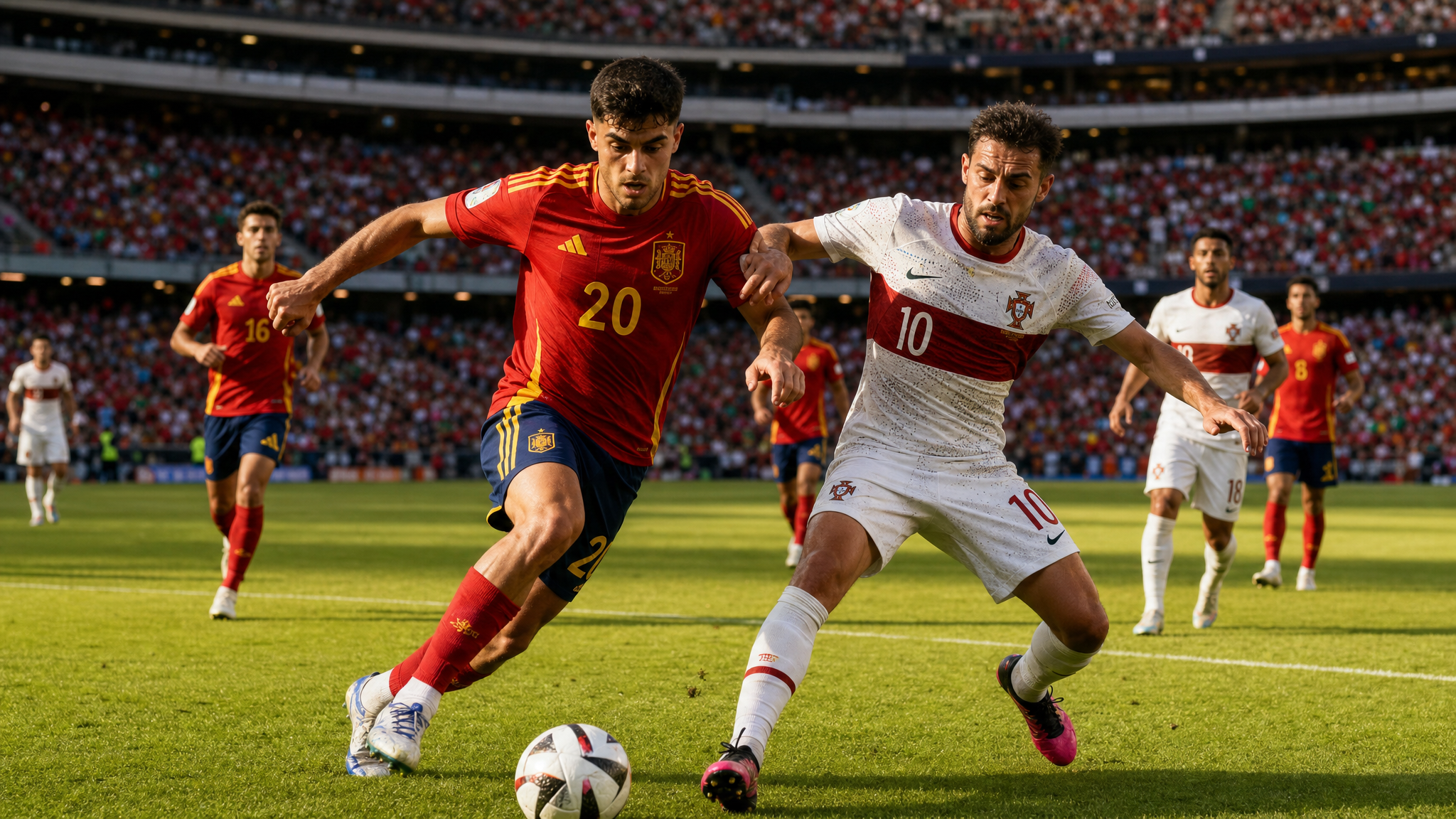 Espanha vs Portugal nos oitavos do Mundial 2026: os duelos individuais que vão decidir o jogo em Dallas