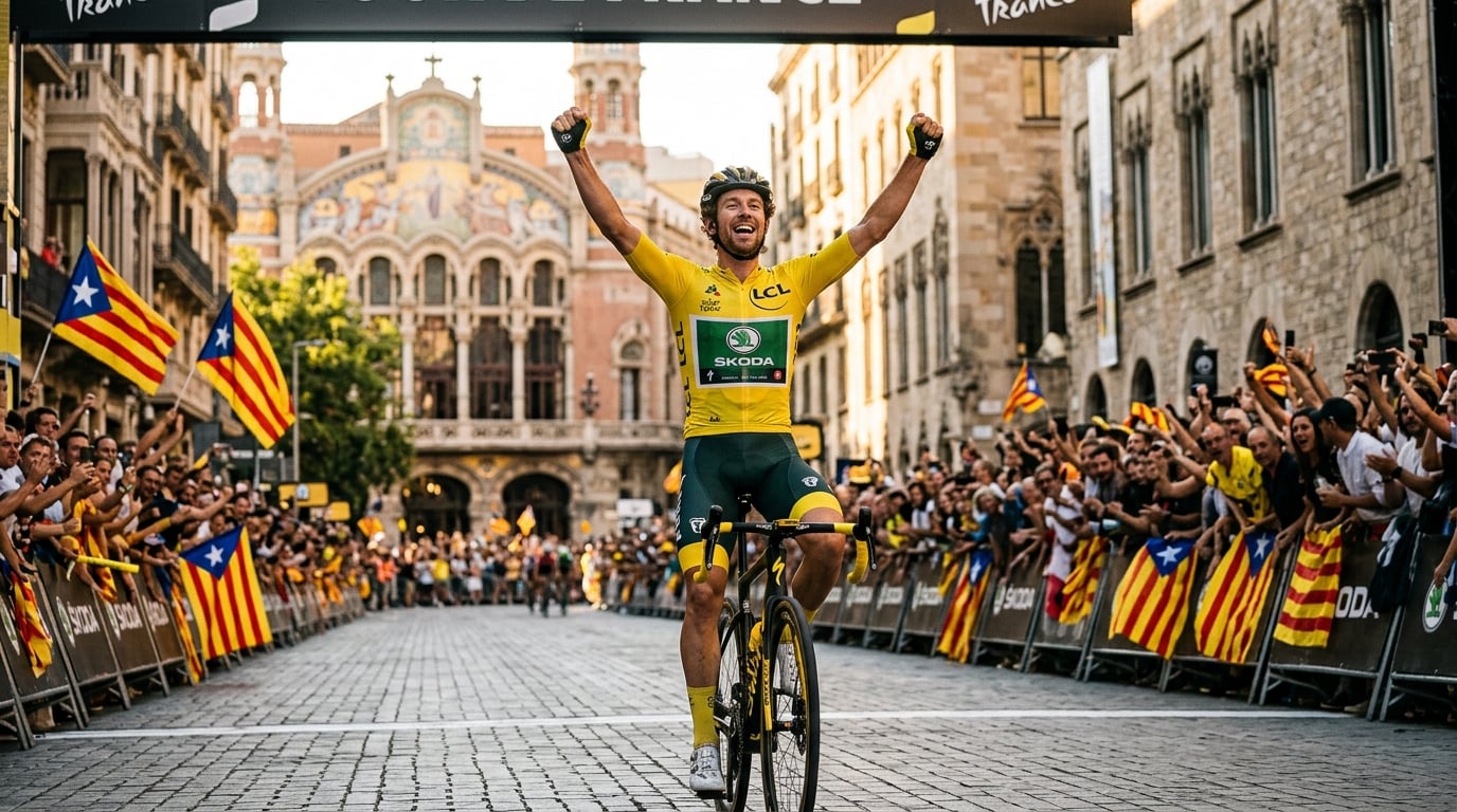 Vingegaard Veste a Camisola Amarela na Abertura do Tour de France 2026 em Barcelona
